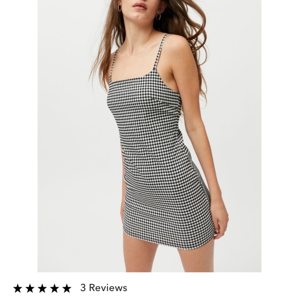 daisy gingham mini dress